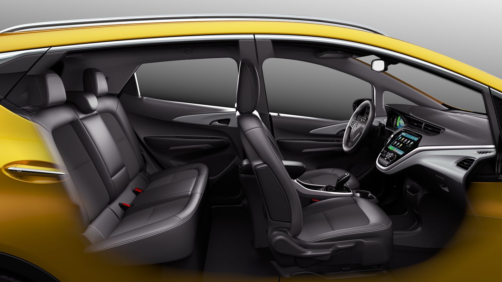 Με μήκος 4,17 μέτρα, το Ampera-e προσφέρει άνετους χώρους για πέντε άτομα, ενώ ο χώρος αποσκευών έχει όγκο 381 λίτρων. Eφοδιάζεται με την πιο πρόσφατη