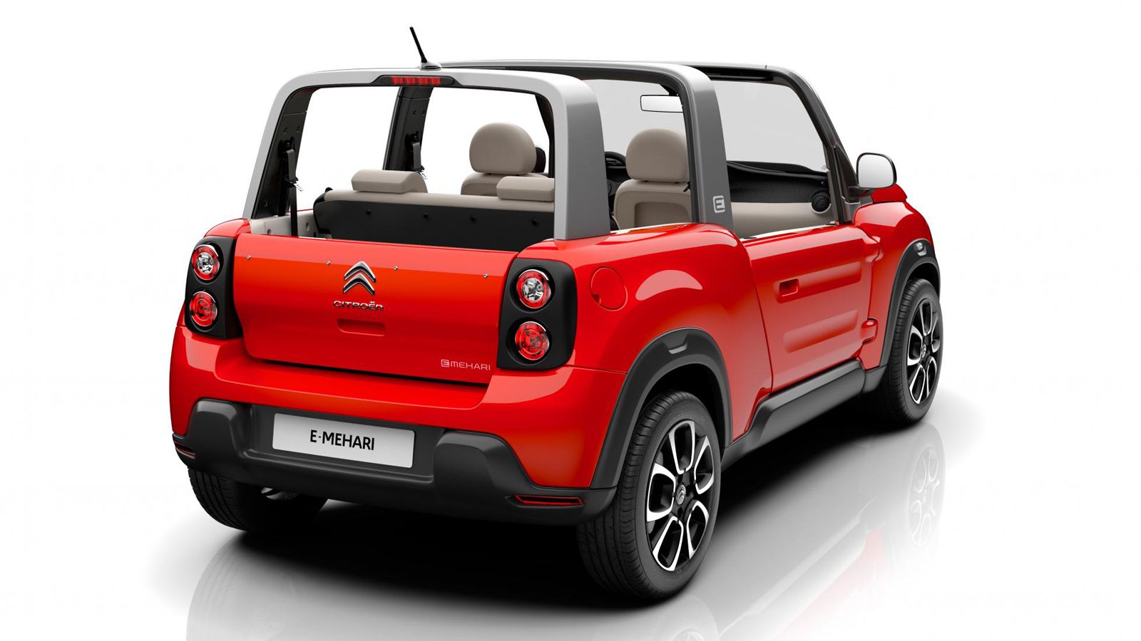 Το Citroen e-Mehari φέρει ηλεκτρικό μοτέρ 68 ίππων, έχει τελική ταχύτητα 110 χλμ./ώρα και προσφέρει αυτονομία έως και 200 χλμ. με μια φόρτιση (8-13 ώρ