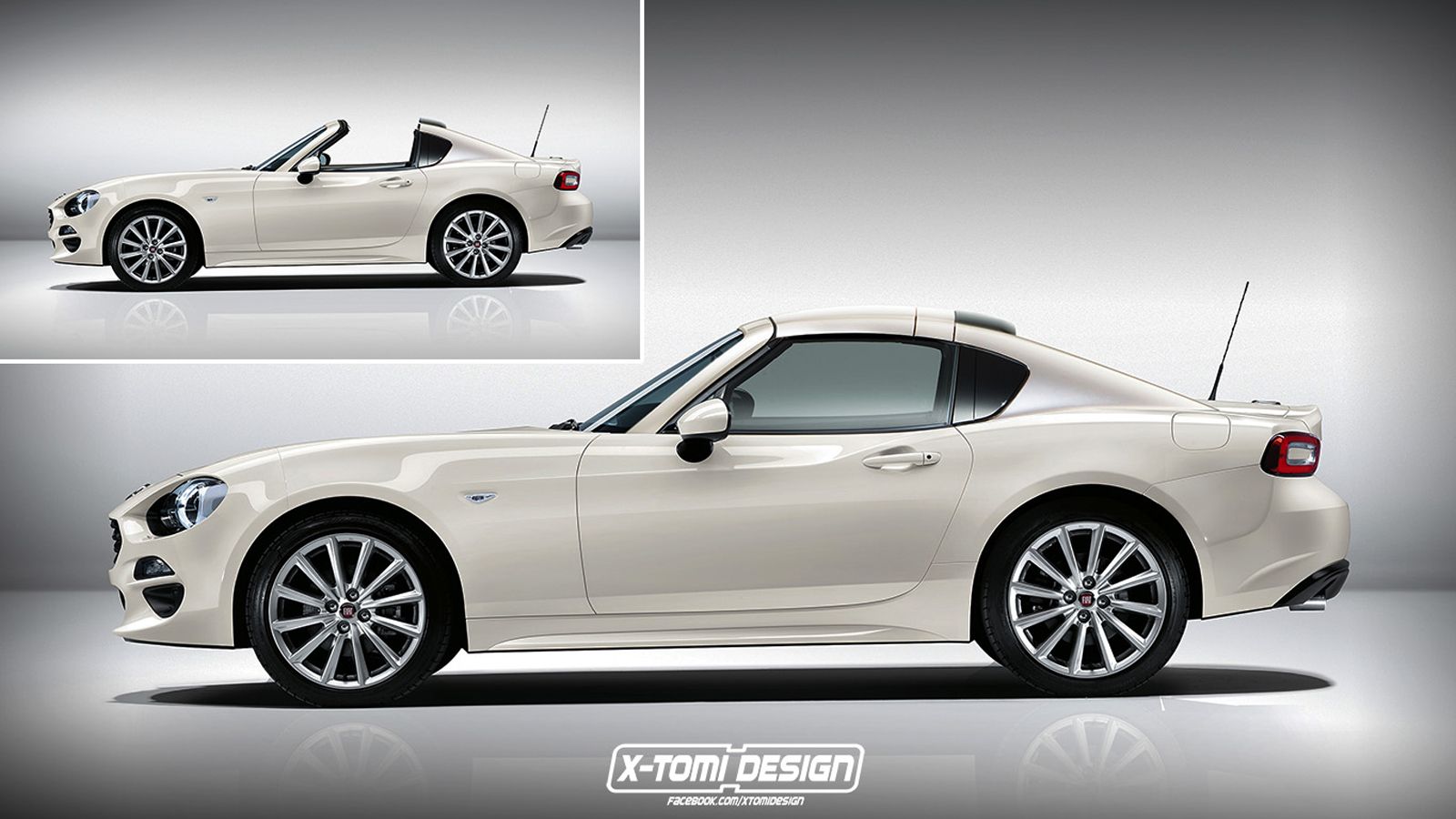 Τα χνάρια του Mazda MX-5 RF, θέλει η X-Tomi Design, να ακολουθήσει και το Fiat 124 και παρουσιάζει μια ψηφιακά επεξεργασμένη εικόνα με την άποψη της γ