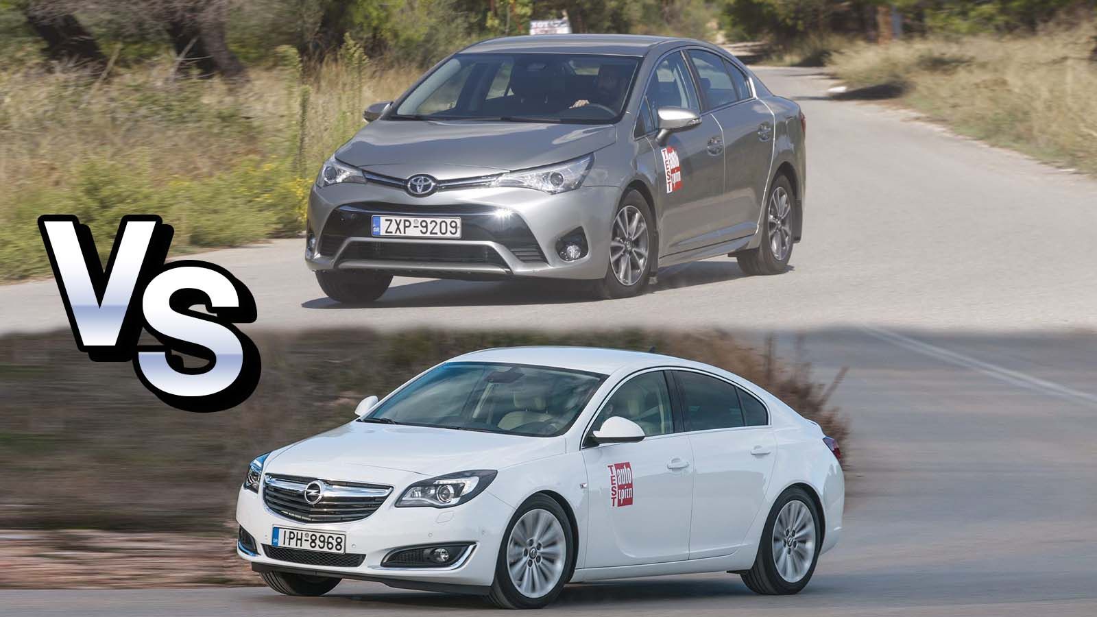 Opel Insignia vs Toyota Avensis. Αυτή τη μάχη ποιος θα την κερδίσει;