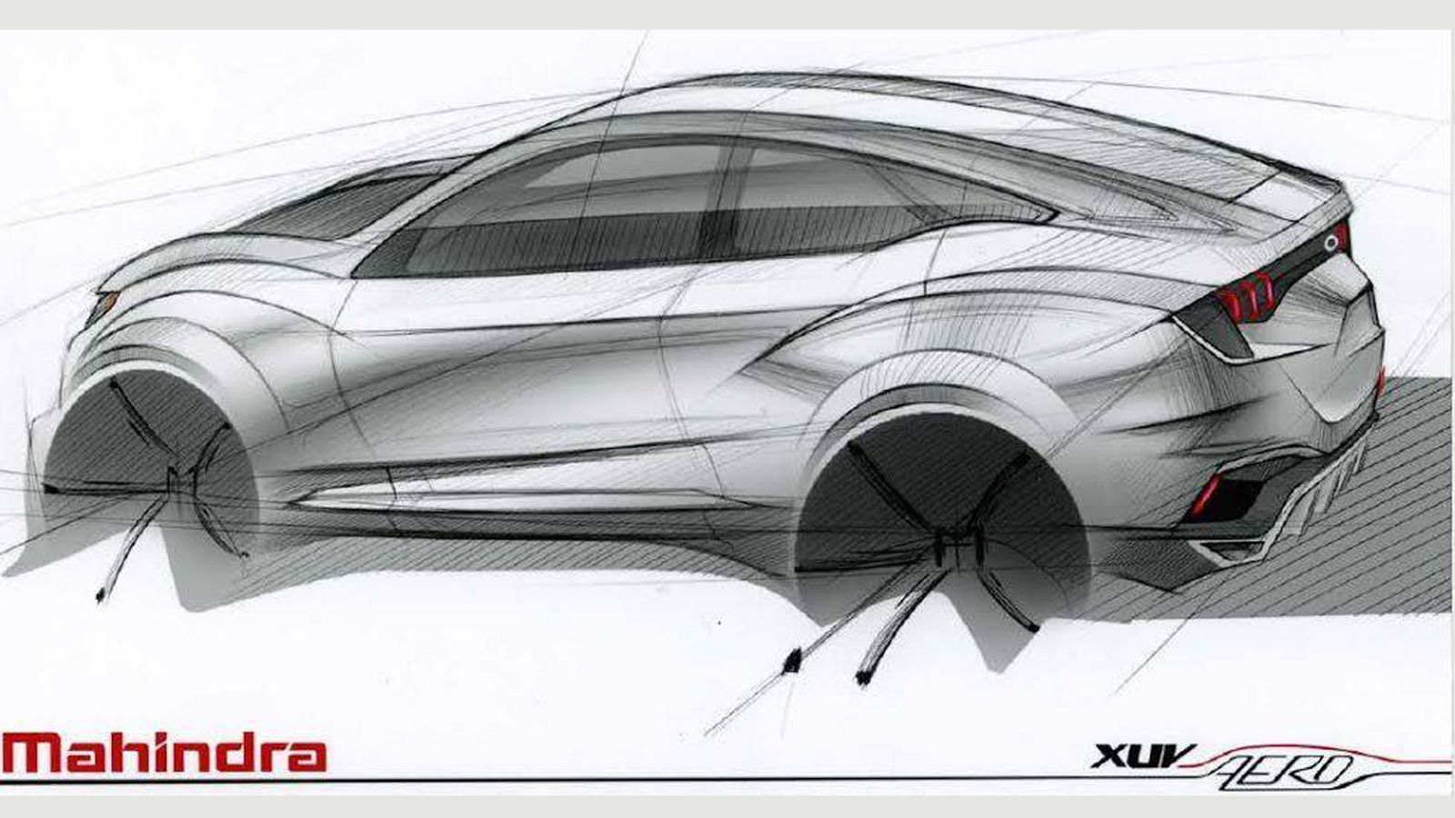 Η Mahindra έδωσε στη δημοσιότητα ένα προωθητικό σκίτσο του νέου XUV Aero που θα κάνει ντεμπούτο σε λίγες ημέρες στην έκθεση του Νέου Δελχί.