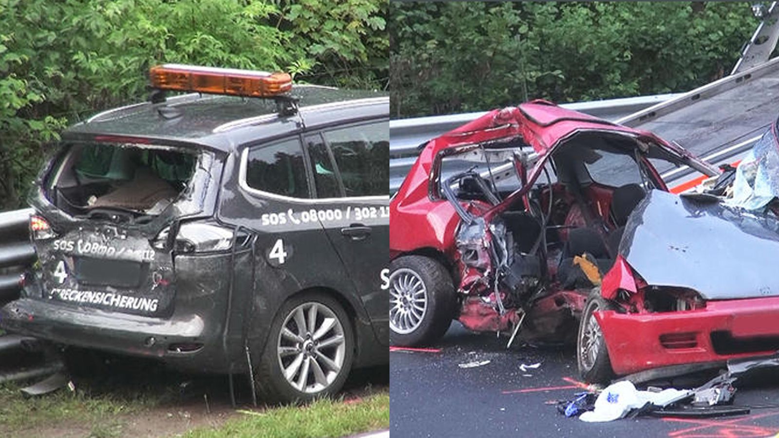 Αυτά είναι τα αυτοκίνητα που ενεπλάκησαν στο τραγικό δυστύχημα στο Nurburgring.	