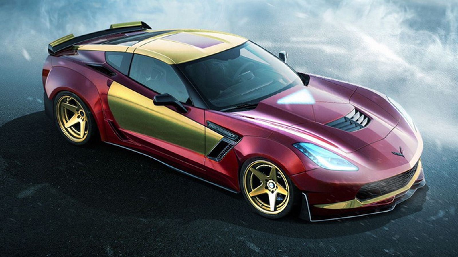 Ο Iron Man δεν θα είχε τίποτα λιγότερο από μια Corvette Z06 με extreme χρωματισμό αντίστοιχο του ιδιοκτήτη του.