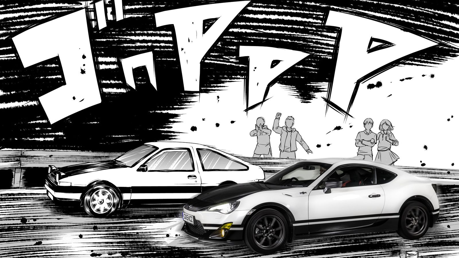 Οι κλασικές μαύρες 17άρες ζάντες RS Watanabe, οι λασπωτήρες, τα κίτρινα φώτα ομίχλης και τα σκουρώχρωμα πίσω φωτιστικά σώματα, όλα όπως στην Corolla A