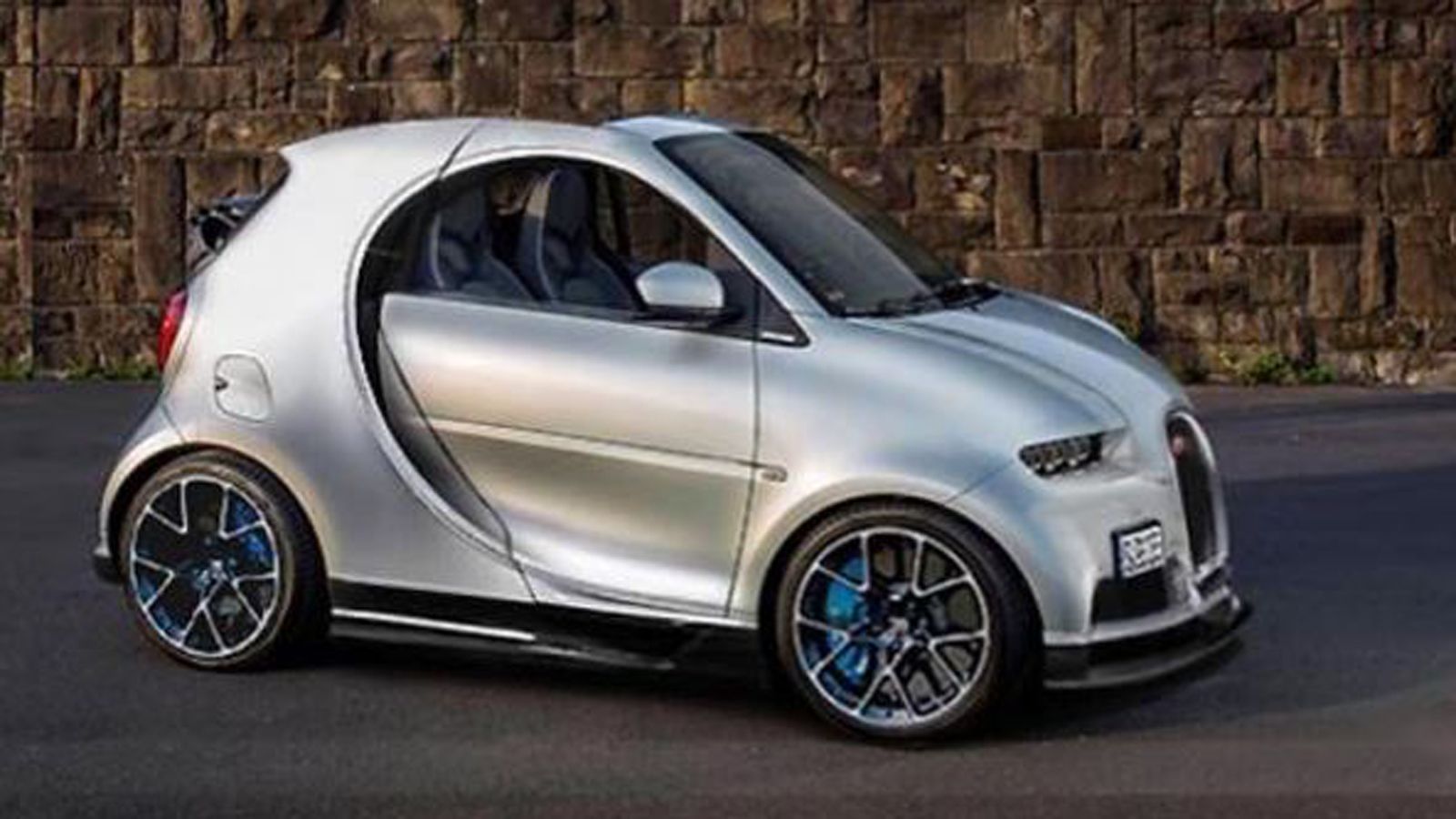 Αυτό θα μπορούσε να είναι το αποτέλεσμα του συνδυασμού μεταξύ Smart Fortwo και Bugatti Chiron.