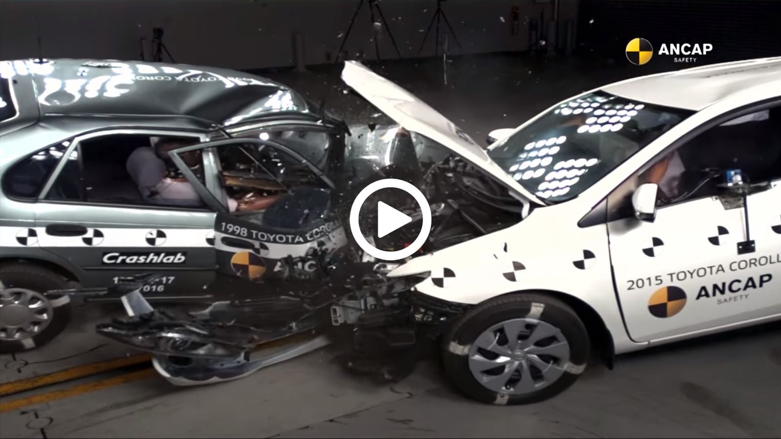 Τα αποτελέσματα αυτού του crash test ήταν απολύτως αντιπροσωπευτικά της προόδου που έχει γίνει τα τελευταία 20 χρόνια στον τομέα της ασφάλειας.
