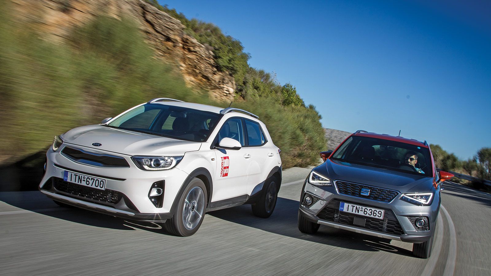 Παράλληλη πρώτη δοκιμή για τους «νεοσύλλεκτους» στην κατηγορία των Crossover, SEAT Arona και Kia Stonic. 