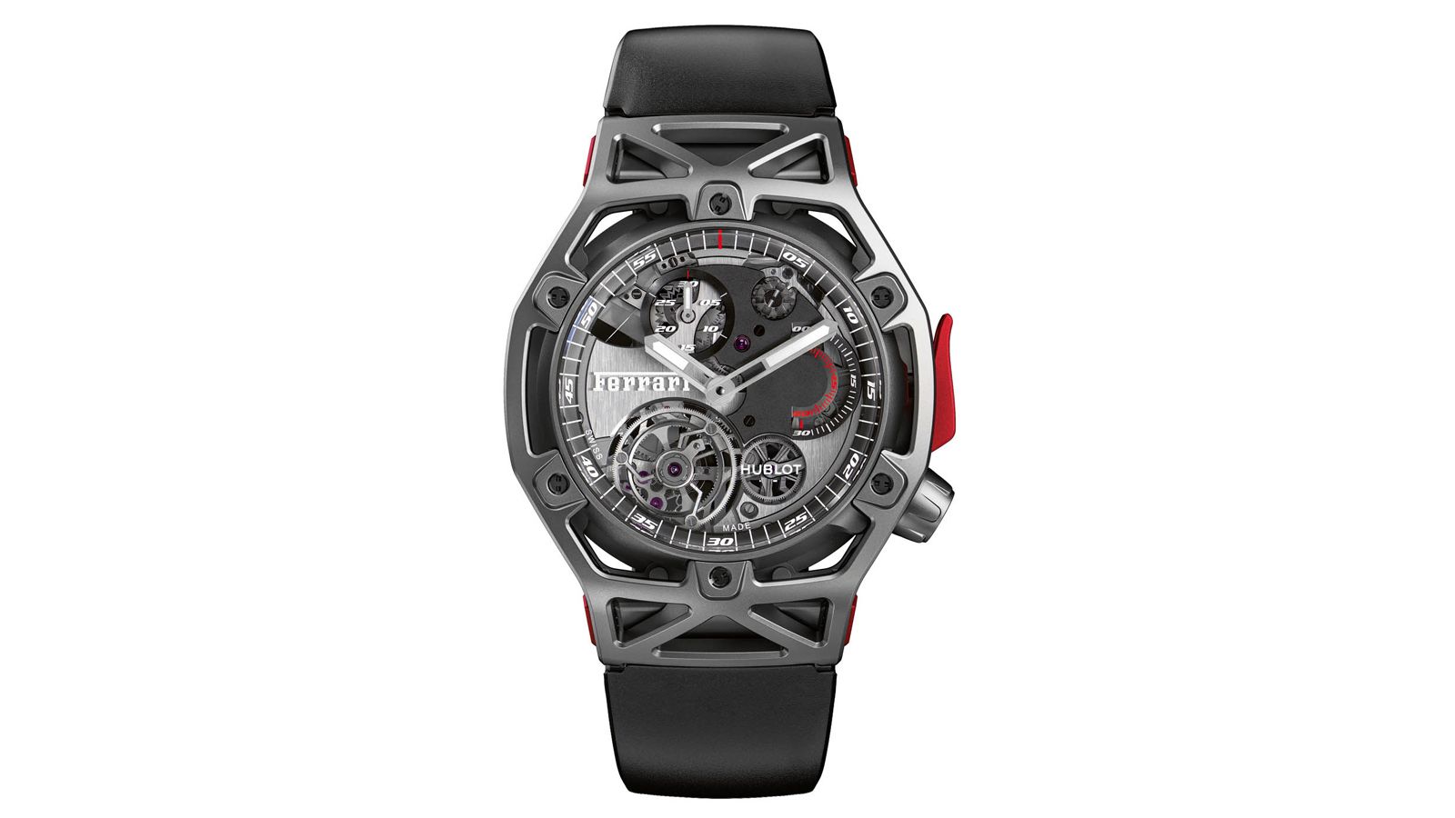Ένα ρολόι προϊόν συνεργασίας της Ferrari και της Hublot δεν μπορεί παρά να έχει μοναδικά χαρακτηριστικά αλλά και μοναδική τιμή.