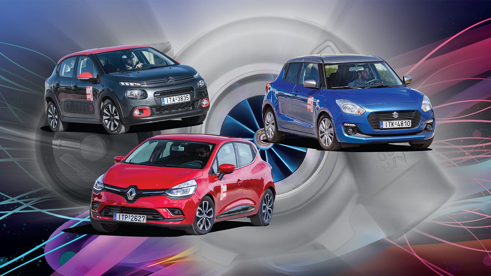 Στο μικροσκόπιο του AutoΤρίτη μπαίνουν οι turbo βενζινοκίνητες εκδόσεις των Citroen C3, Renault Clio και Suzuki Swift. Ποιο τα καταφέρνει καλύτερα στο
