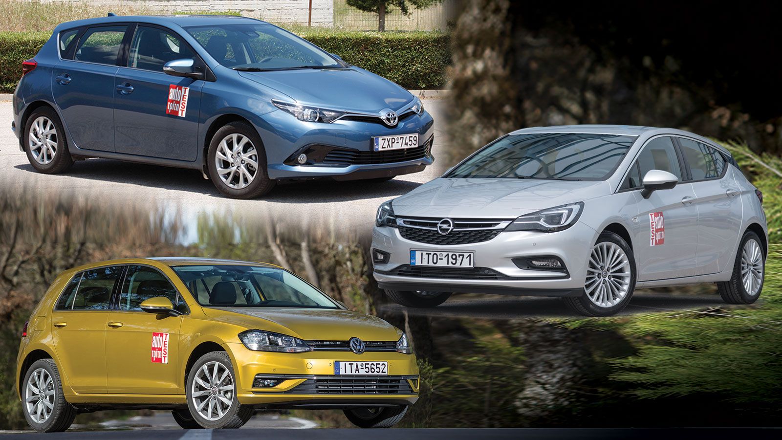Στο μικροσκόπιο του AutoΤρίτη μπήκαν τα Opel Astra, VW Golf και Toyota Auris στις εκδόσεις με τους turbo βενζινοκινητήρες 1,0 και 1,2 λτ. αντίστοιχα.