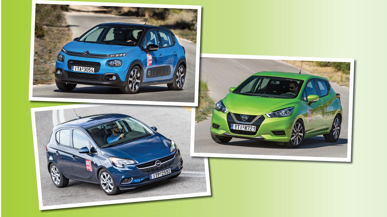 Στο μικροσκόπιο του AutoΤρίτη μπαίνουν τα Nissan Micra, Citroen C3 και Opel Corsa στις ατμοσφαιρικές τους εκδόσεις. Που κερδίζει το καθένα; Εσείς ποιο