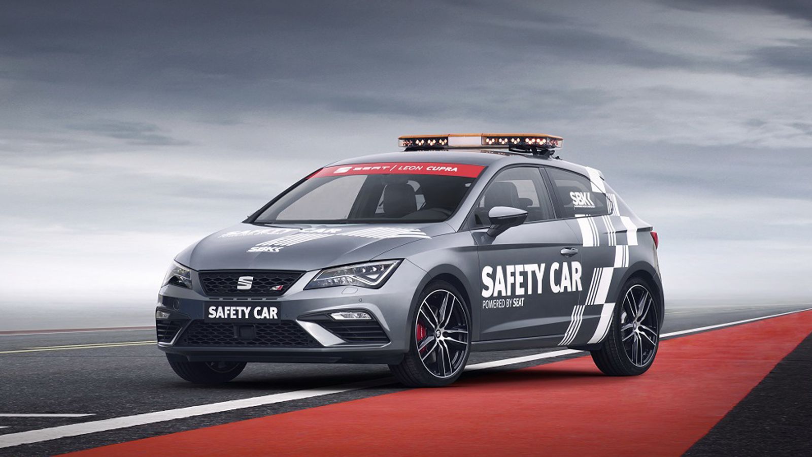 Το νέο αυτοκίνητο ασφαλείας για τα World Superbikes, το SEAT Leon Cupra. 