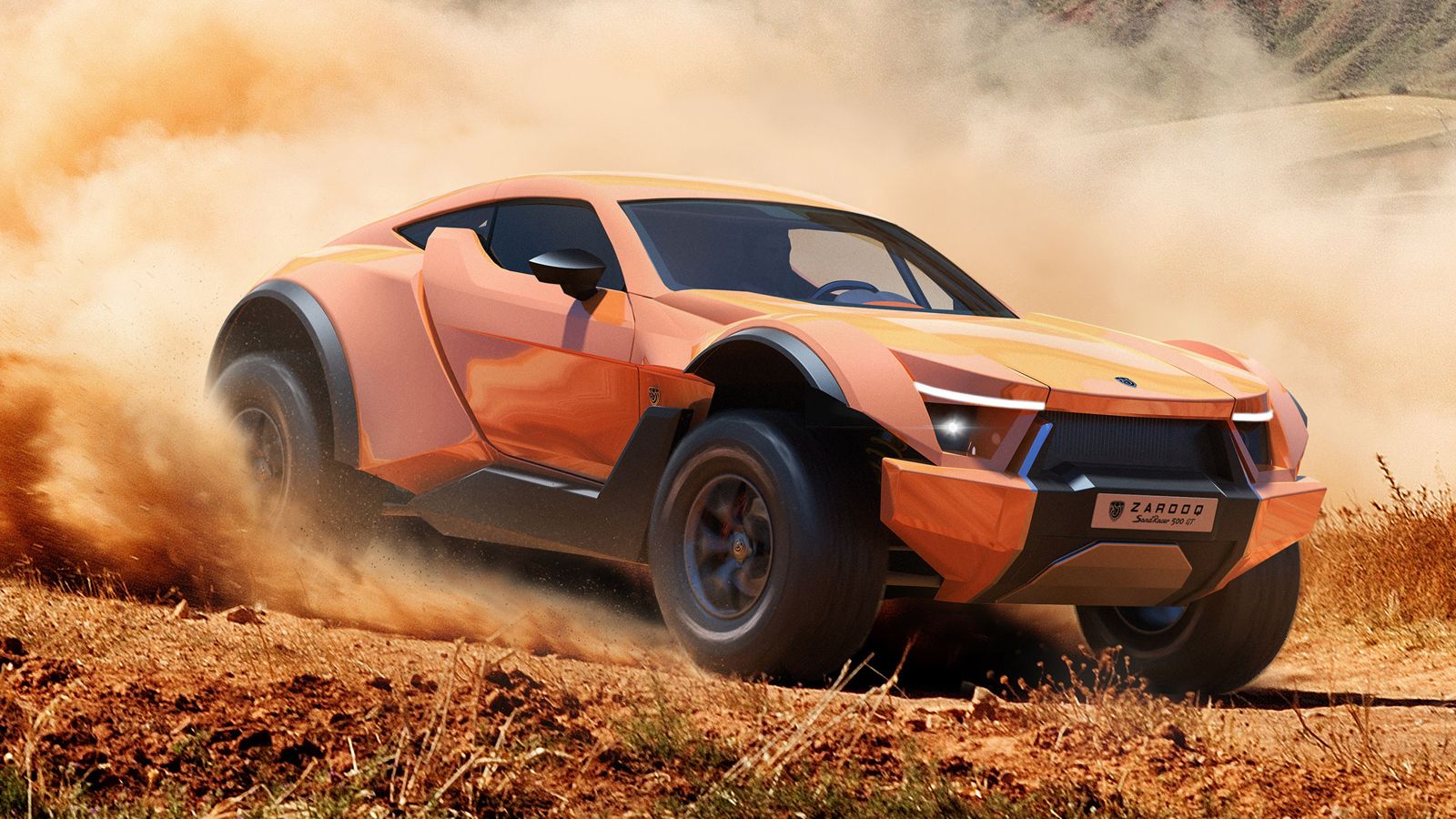 H Zarooq Motors από τα Ην. Αραβικά Εμιράτα παρουσίασε το SandRacer 500GT, ένα αυτοκίνητο που συνδυάζει τα χαρακτηριστικά των γρήγορων coupe με αυτά τω