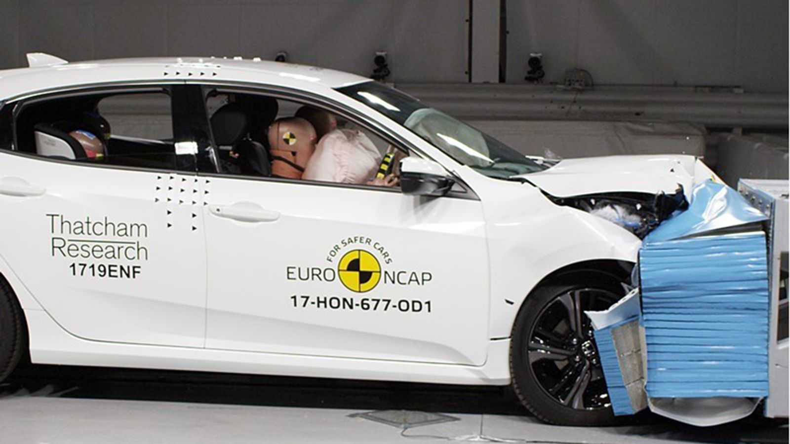 Δοκιμή πρόσκρουσης για το Honda Civic.
