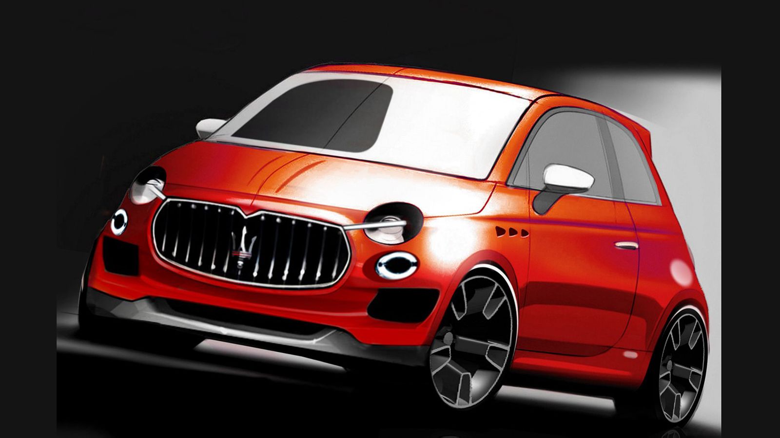 Η Maserati είπε να εξαντλήσει τα προνόμια του γκρουπ FCA και μας έδειξε ένα σκίτσο από τη δική της εκδοχή στο Fiat 500.