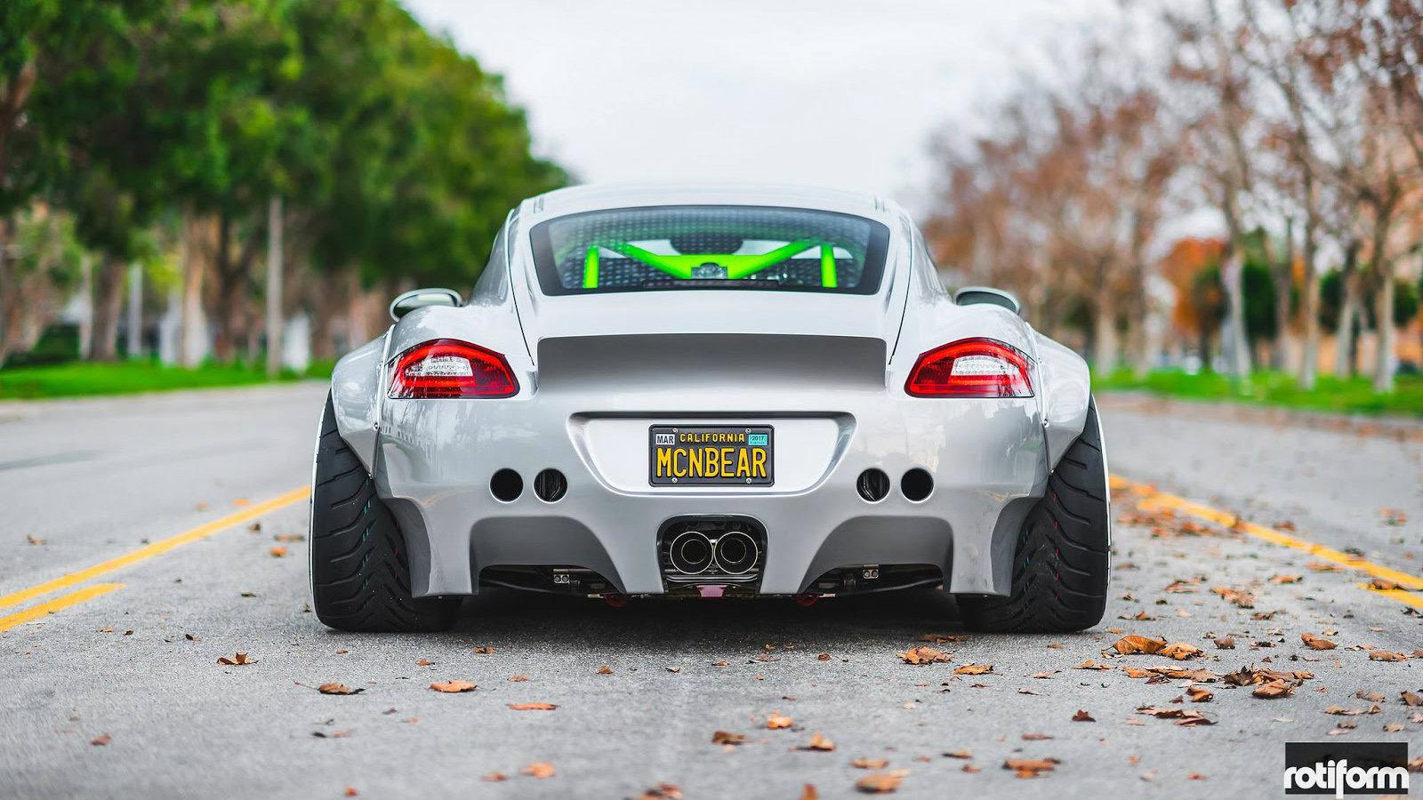 H φανταστική Porsche Cayman της μετατροπής. 