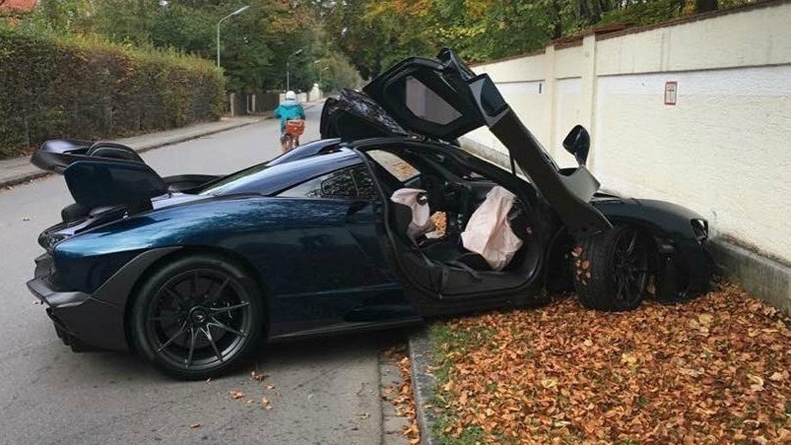 ¶τυχη στάθηκε μία σπάνια McLaren Senna καθώς κατέληξε πάνω σε έναν τοίχο.