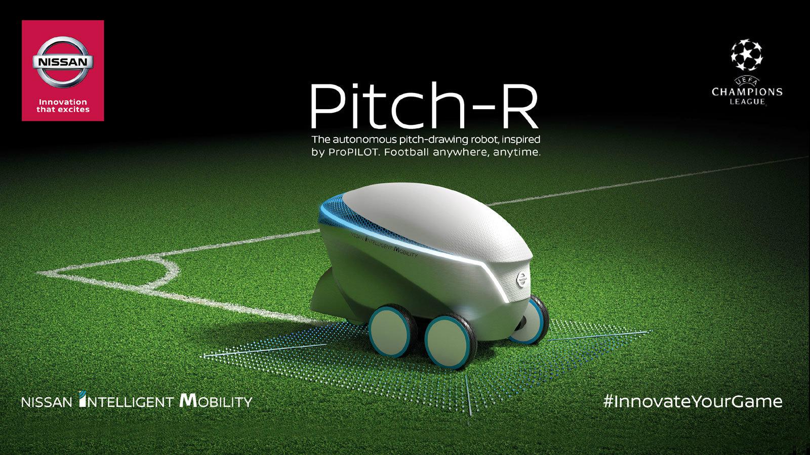 Αυτό είναι το αυτόνομο ρομπότ Pitch-R της Nissan.