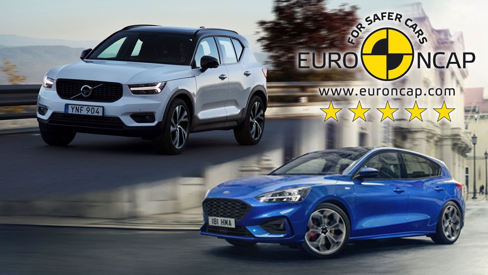 Στο μικροσκόπιο του EuroNCAP μπήκαν τα νέα Ford Focus και Volvo XC40.