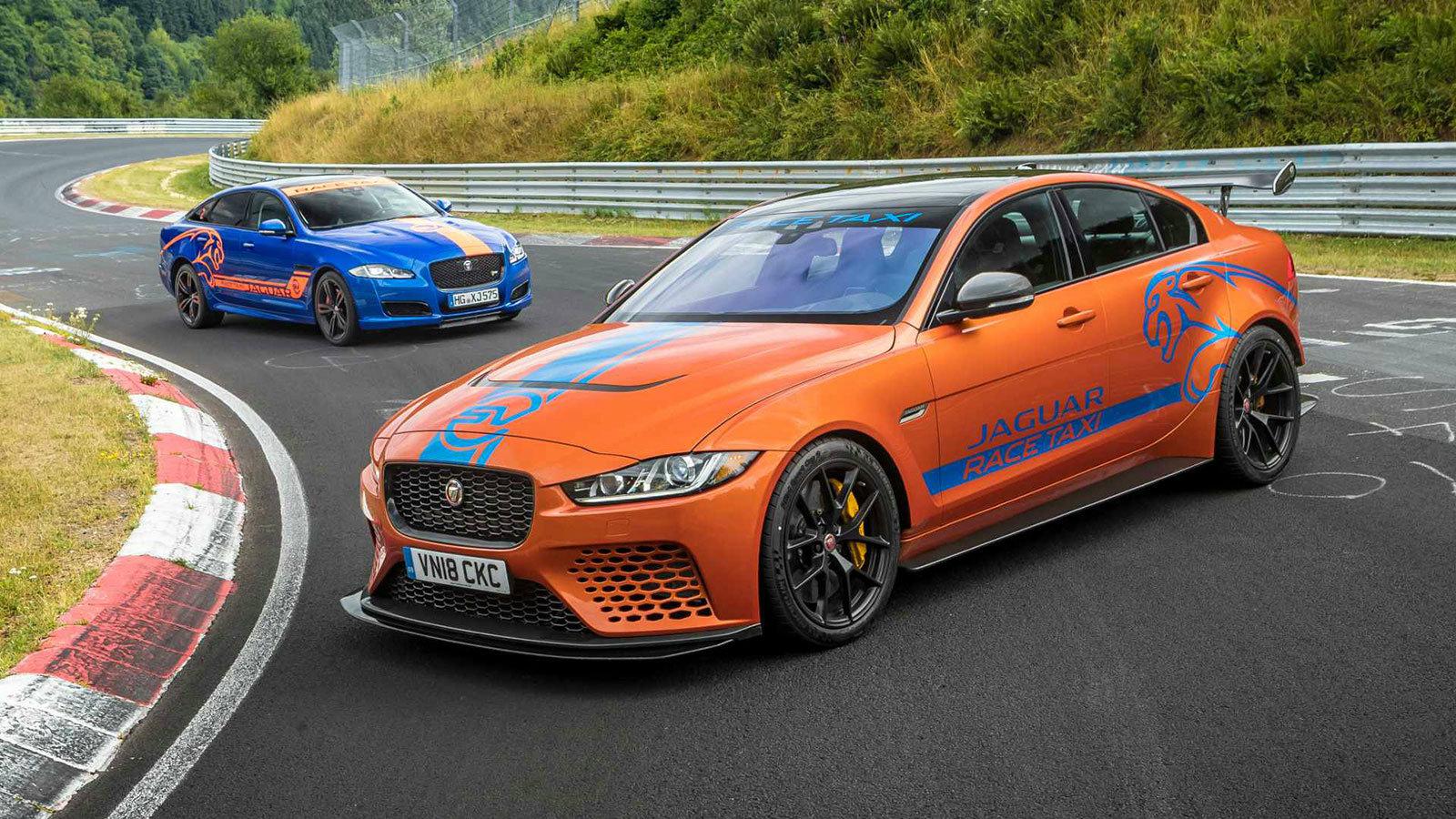 Η Jaguar XE SV Project 8, που κατέχει το ρεκόρ στην πίστα του Nurburgring, είναι πλέον το πιο γρήγορο ταξί και περιμένει όποιον επιθυμεί να κάνει μία 