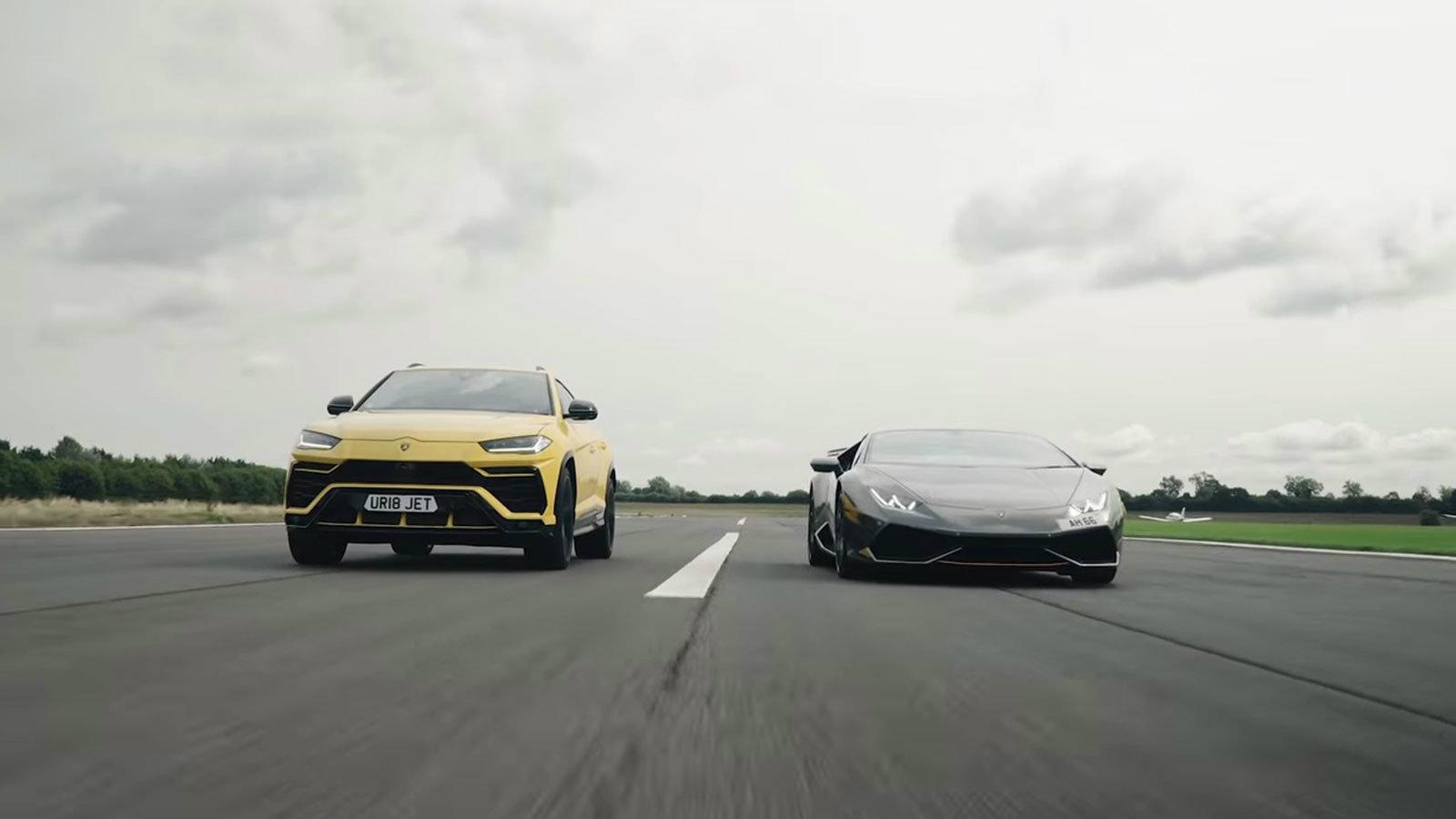 Μία Urus και μια Huracán να λύνουν τις διαφορές τους σε τέσσερις διαδοχικές κόντρες. 