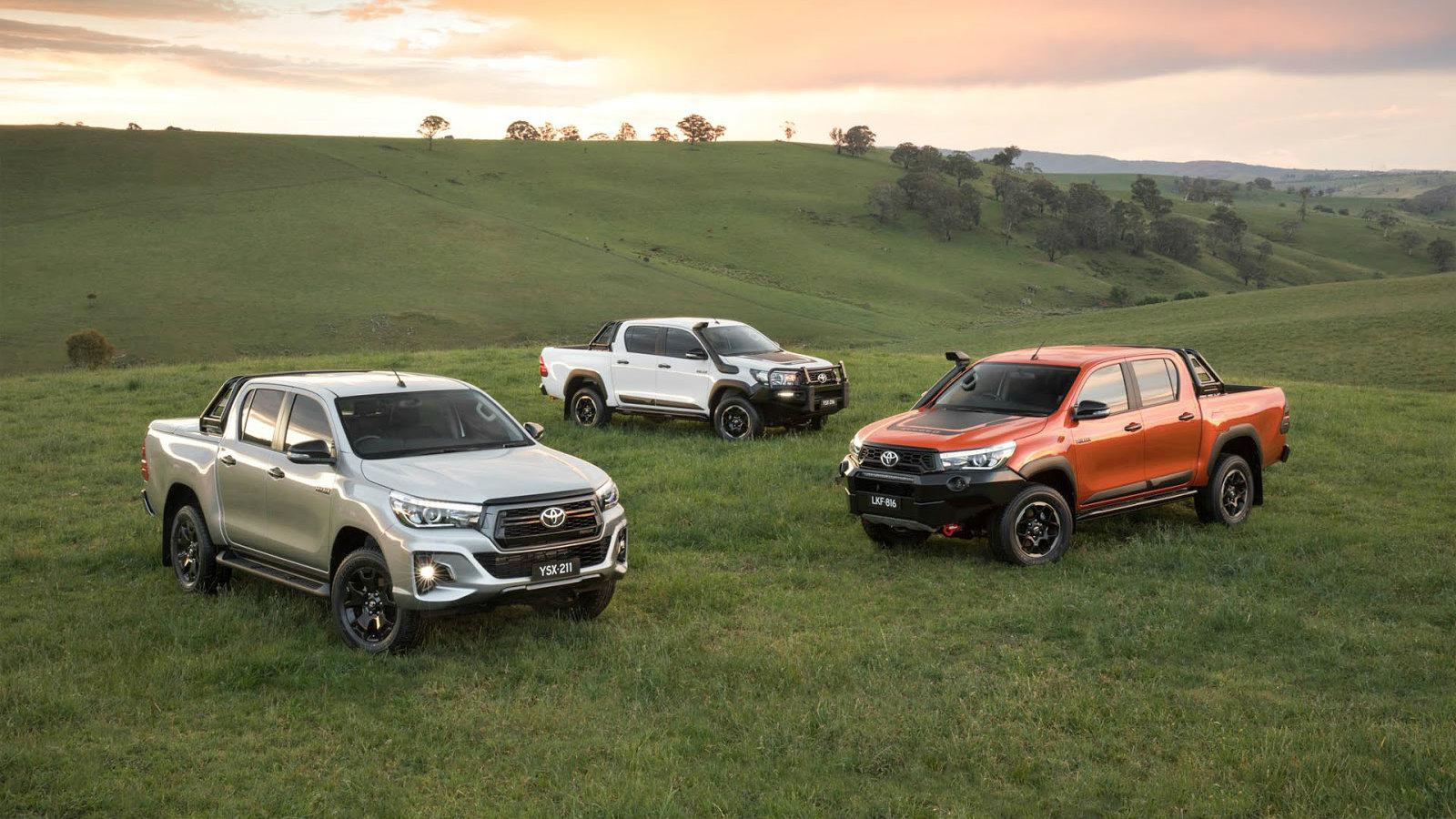 Η Toyota επέλεξε την αγορά της Αυστραλίας για το λανσάρισμα τριών νέων εξοπλιστικών πακέτων, με ονομασία Rogue, Rugged και Rugged X για το Pick-Up μον