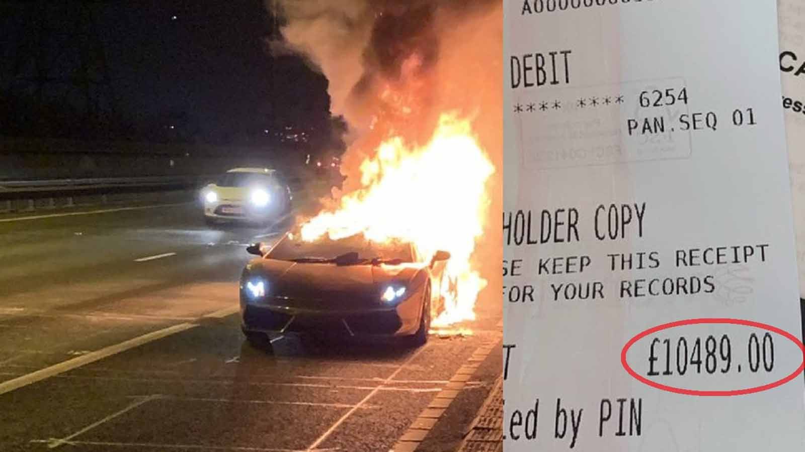 Gallardo στις φλόγες μετά από service (+vid)
