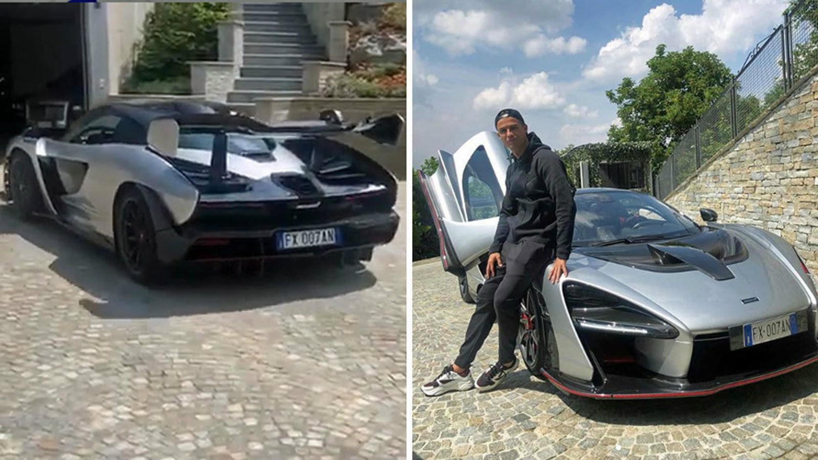 Το Ρονάλντο ποζάρει δίπλα στην McLaren Senna.