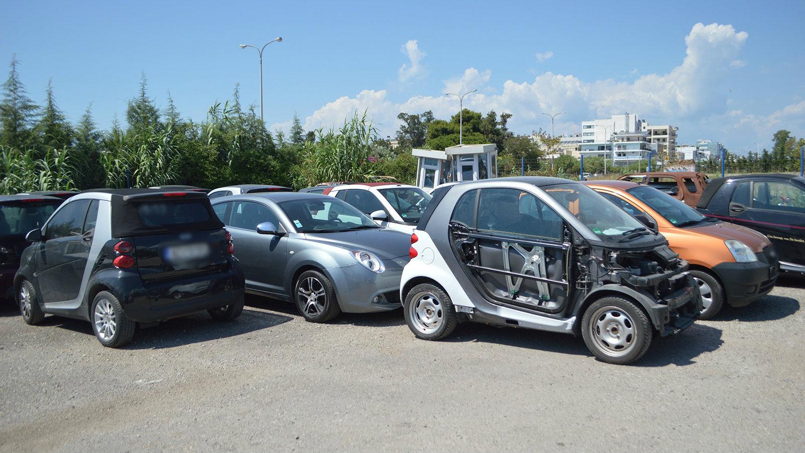 Εικόνες από το σημείο που βρίσκονται τα κλεμμένα Ι.Χ.