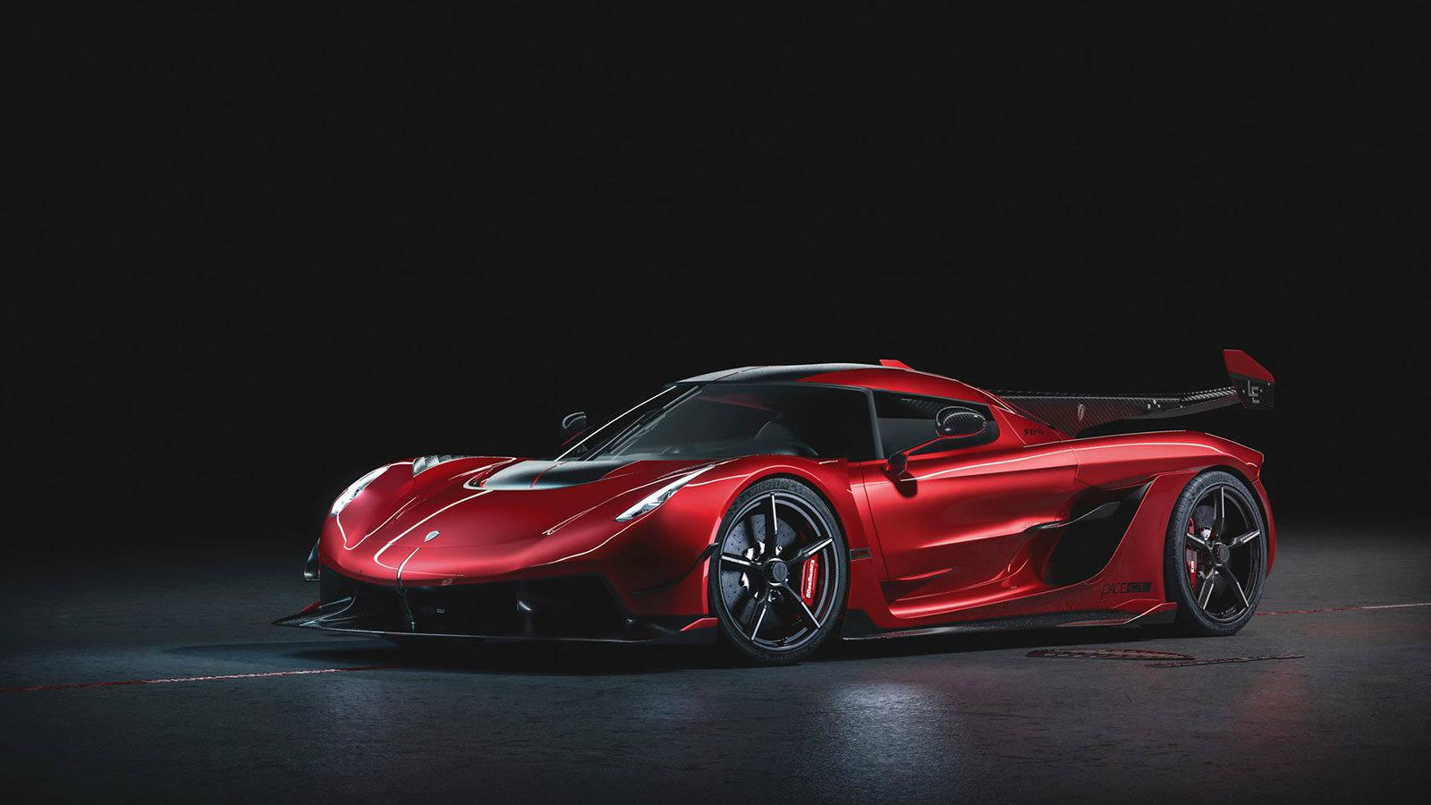 Η ειδική έκδοση Cherry Red Edition του Koenigsegg Jesko έχει δώσει στο μοντέλο ένα κόκκινο εξωτερικό χρώμα.