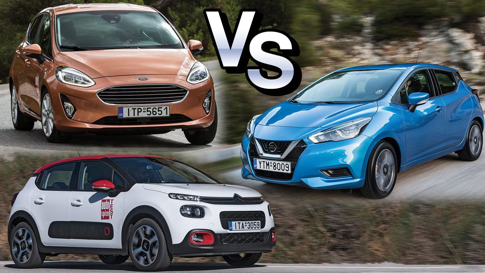 Citroen C3 VS Ford Fiesta VS Nissan Micra