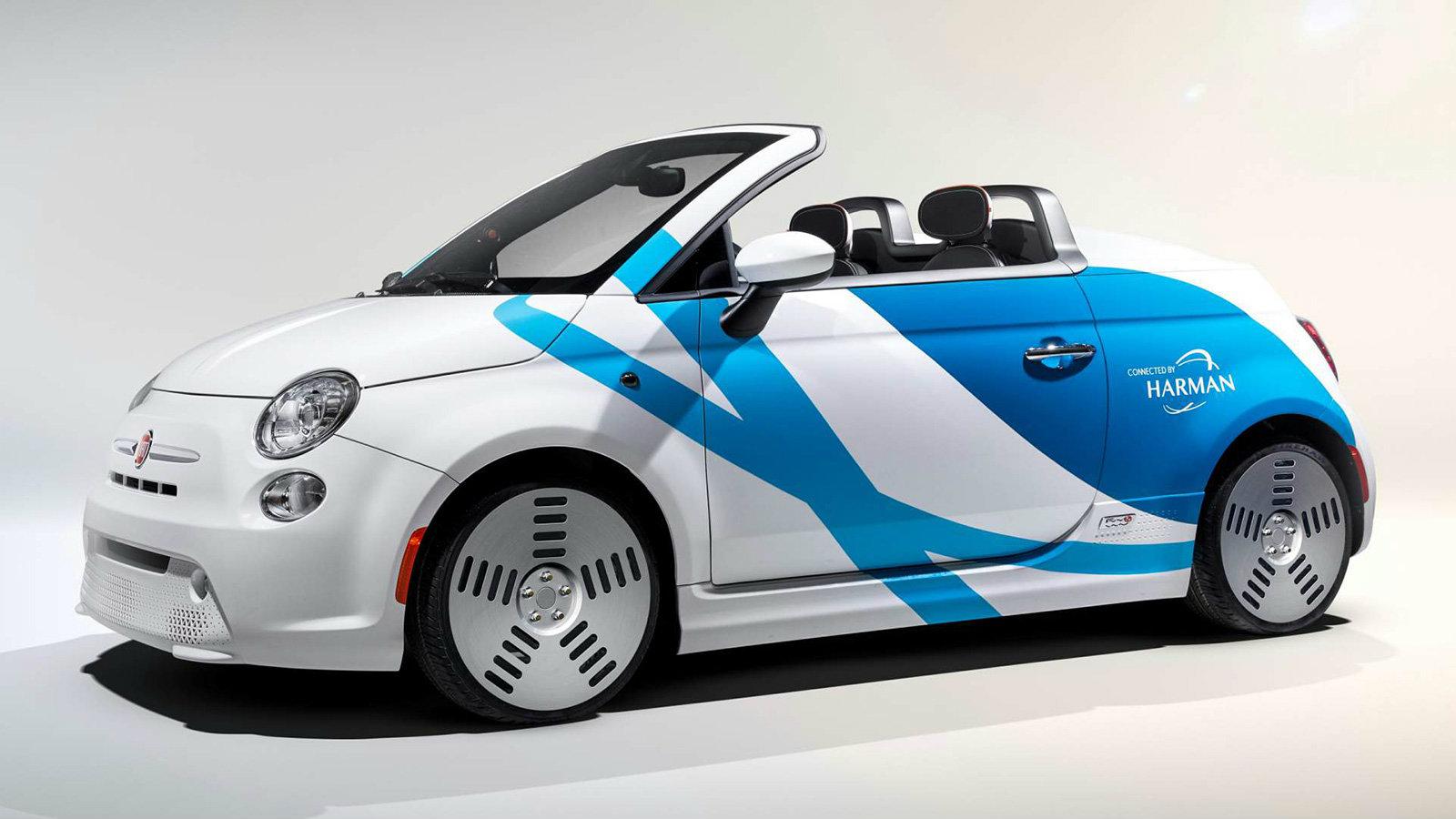 Ένα Fiat 500e τεχνολογικά βελτιωμένο παρουσίασε η Harman International, η οποία ανήκει στον όμιλο της Samsung.