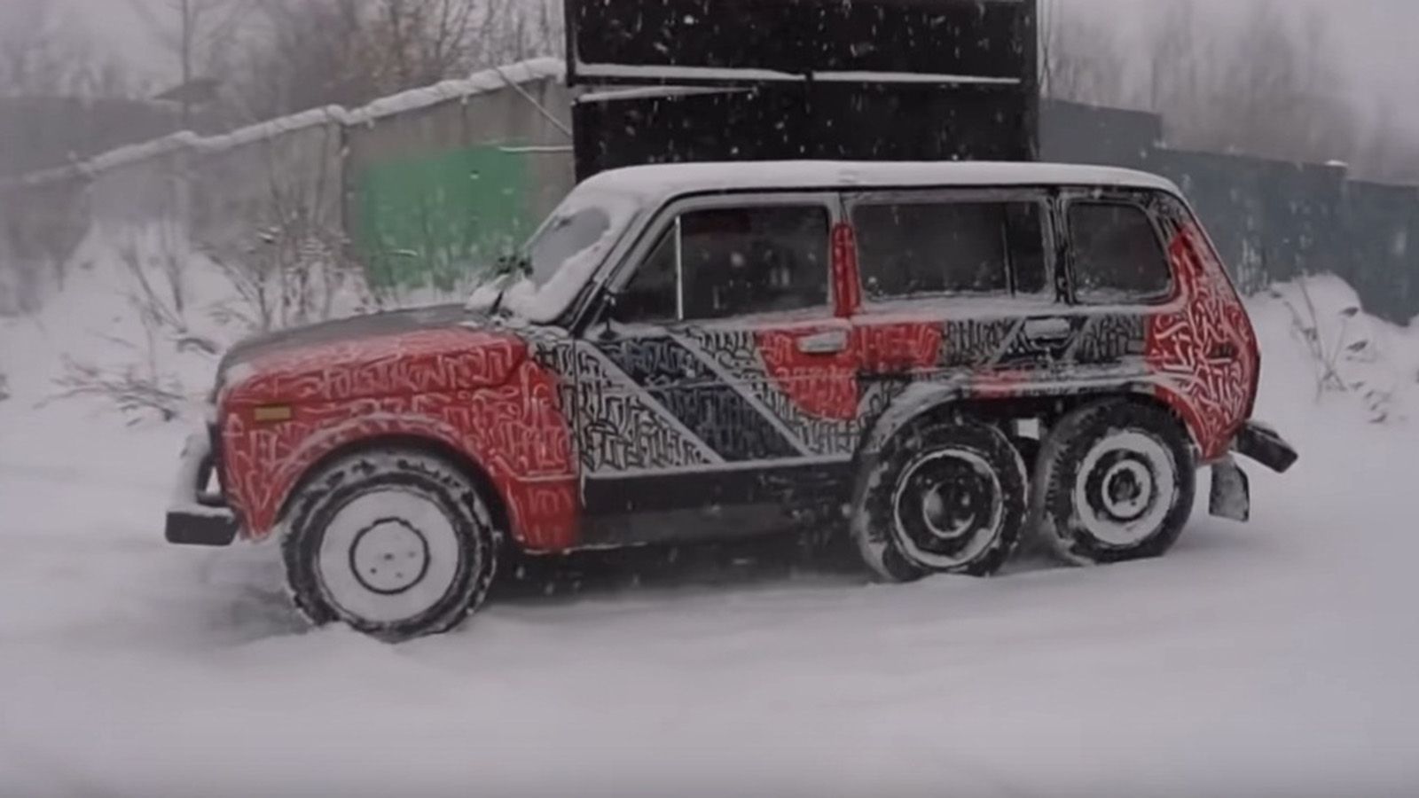 Lada Niva 6x6 στα χιόνια (+vid)