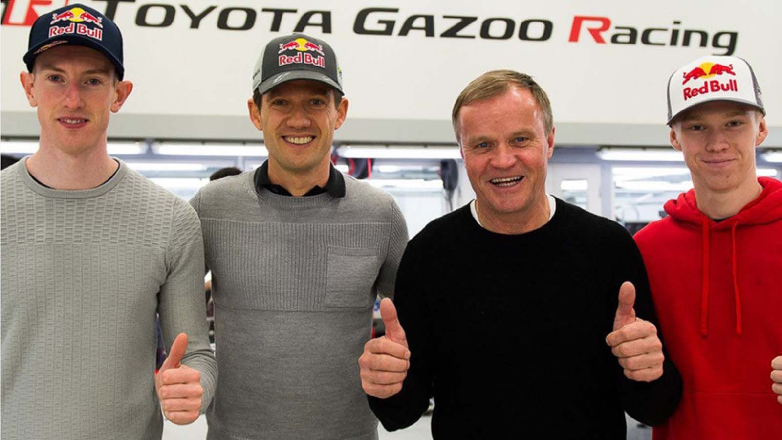 Aπό αριστερά προς τα δεξιά: Evans, Ogier, Makinen και Rovanpera.