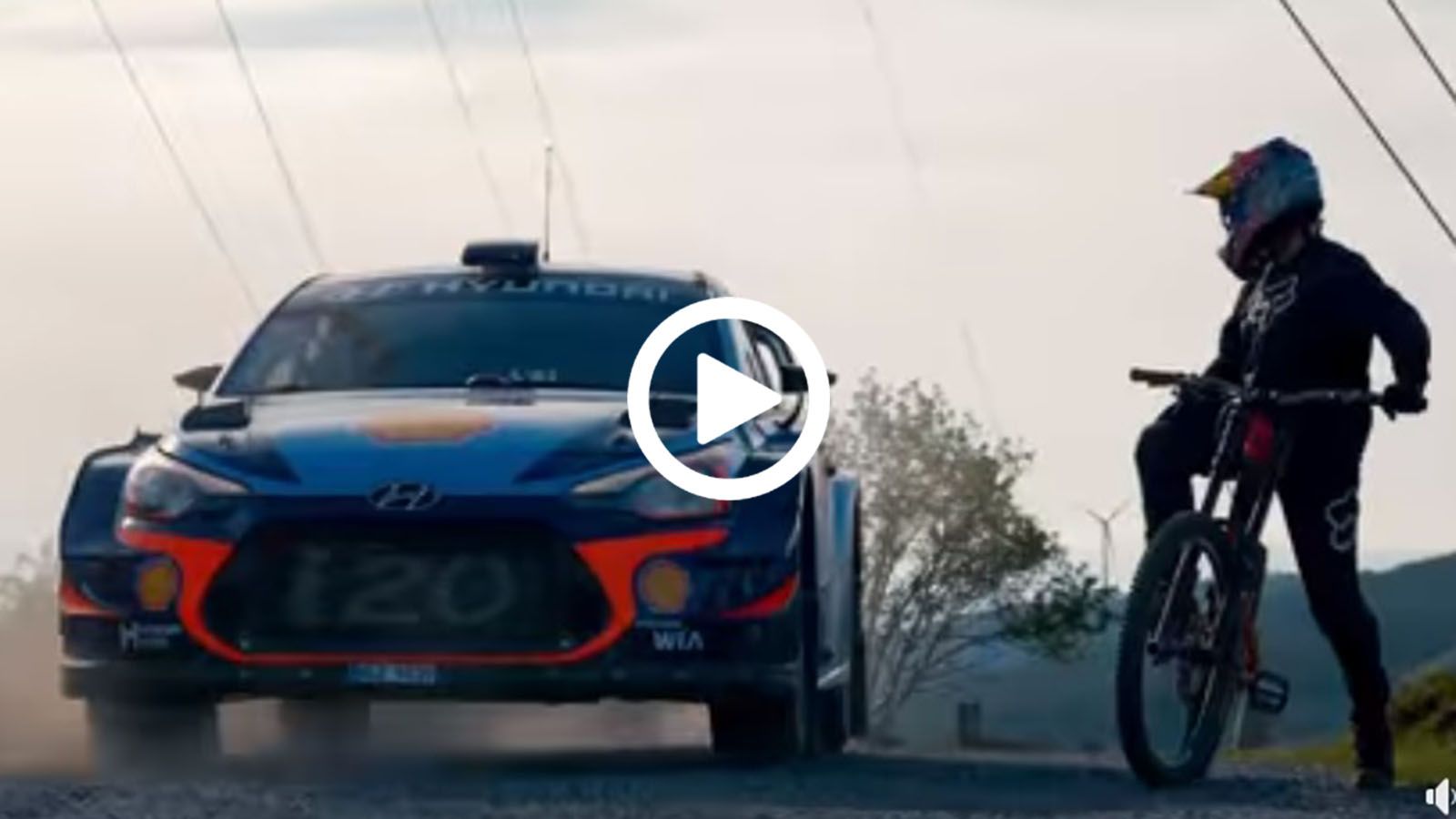 Hyundai i20 WRC Vs ποδήλατο