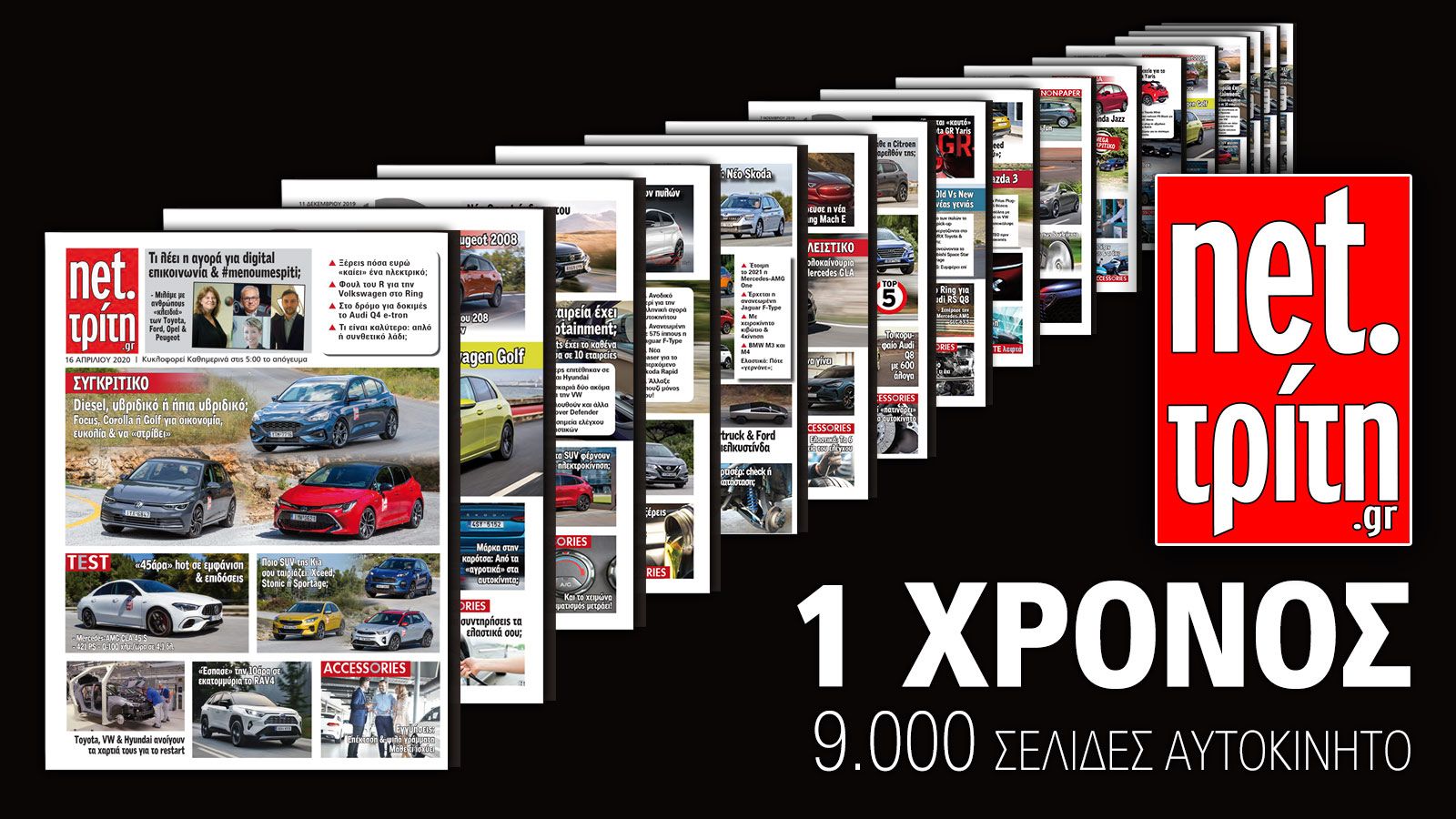 1 χρόνος net.triti.gr: 9.000 σελίδες αυτοκίνητο