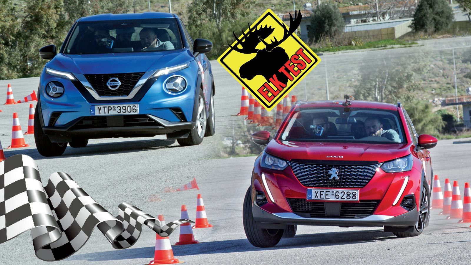 Elk test στα νέα Nissan Juke & Peugeot 2008