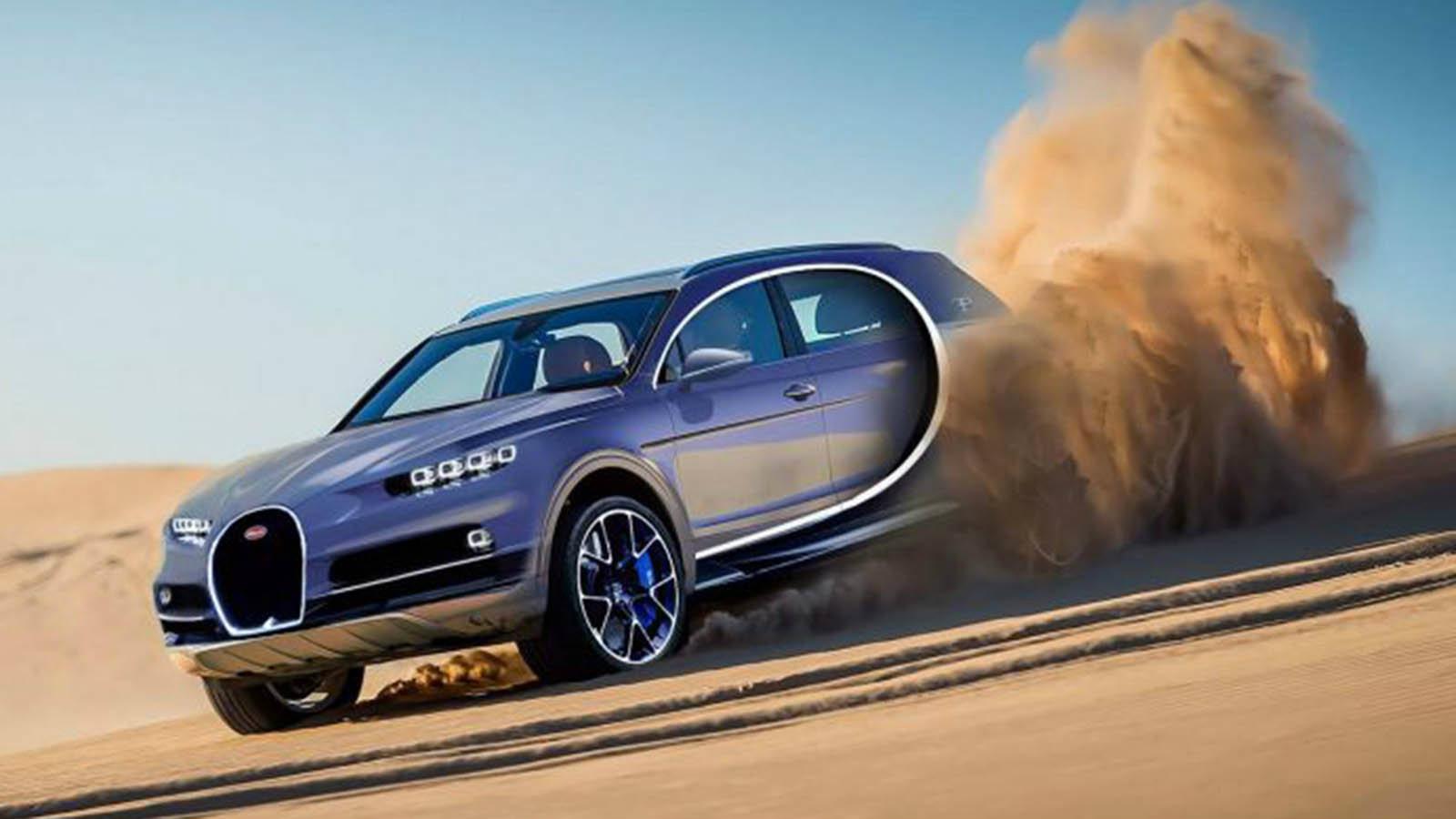 Ψηφιακή πρόταση για ένα Bugatti SUV.