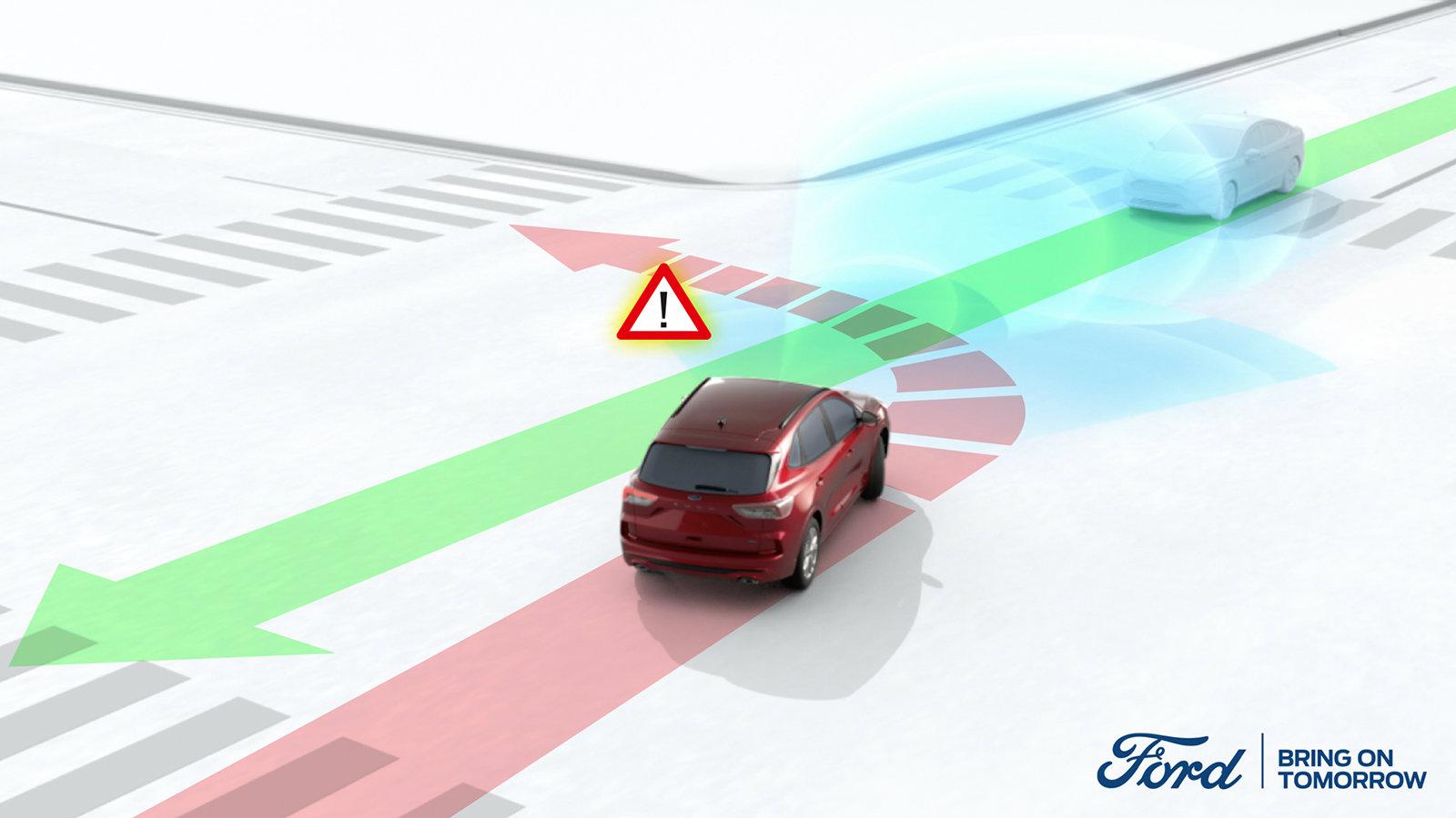 Η τεχνολογία Intersection Assist μπορεί αυτόματα να ενεργοποιήσει τα φρένα όταν το αυτοκίνητο κινείται με ταχύτητα έως 30 km/h για να αποτρέψει ή να μ