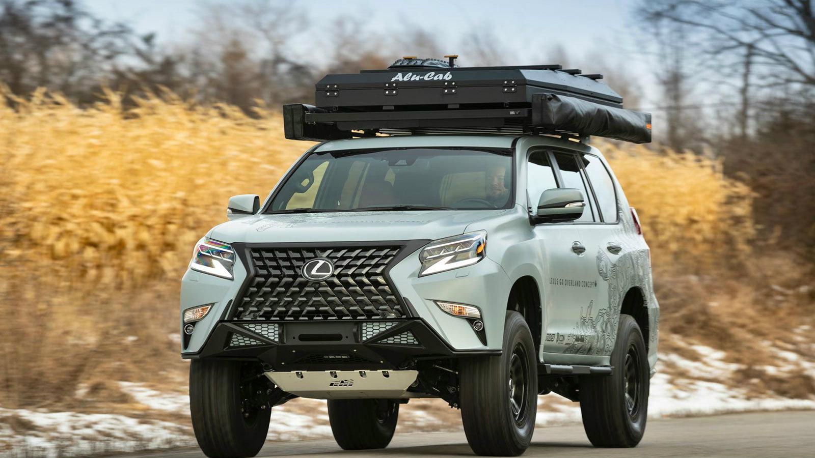 Tο νέο GX Overland Concept είναι εξοπλισμένο με μοναδικούς τροχούς κατάλληλους για εκτός δρόμου διαδρομές.