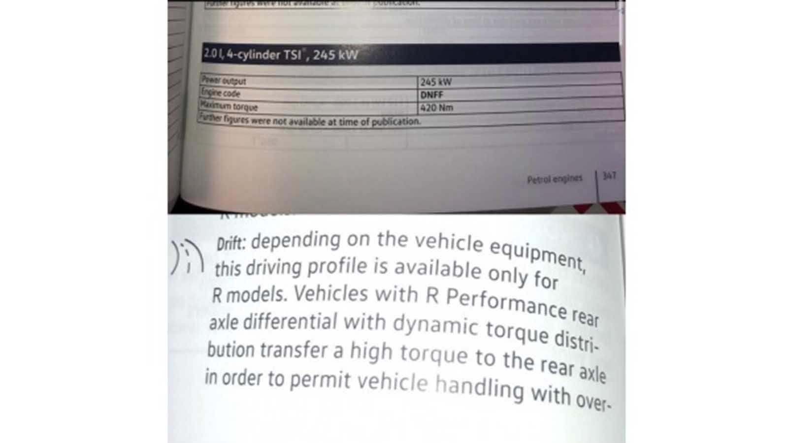 Με drift mode το νέο VW Golf R