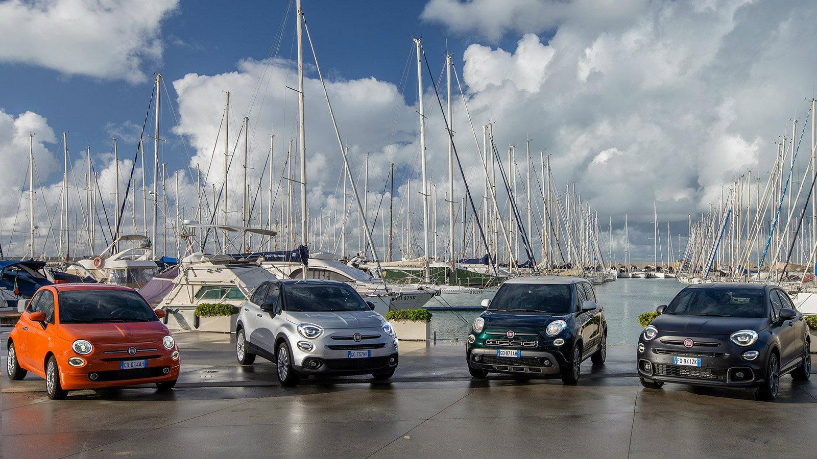 H οικογένεια των μοντέλων του Fiat 500 θα διατίθεται πλέον σε πέντε νέες εκδόσεις οι οποίες είναι οι εξής: Cult, Connect, Cross, Sport και το Dolcevit
