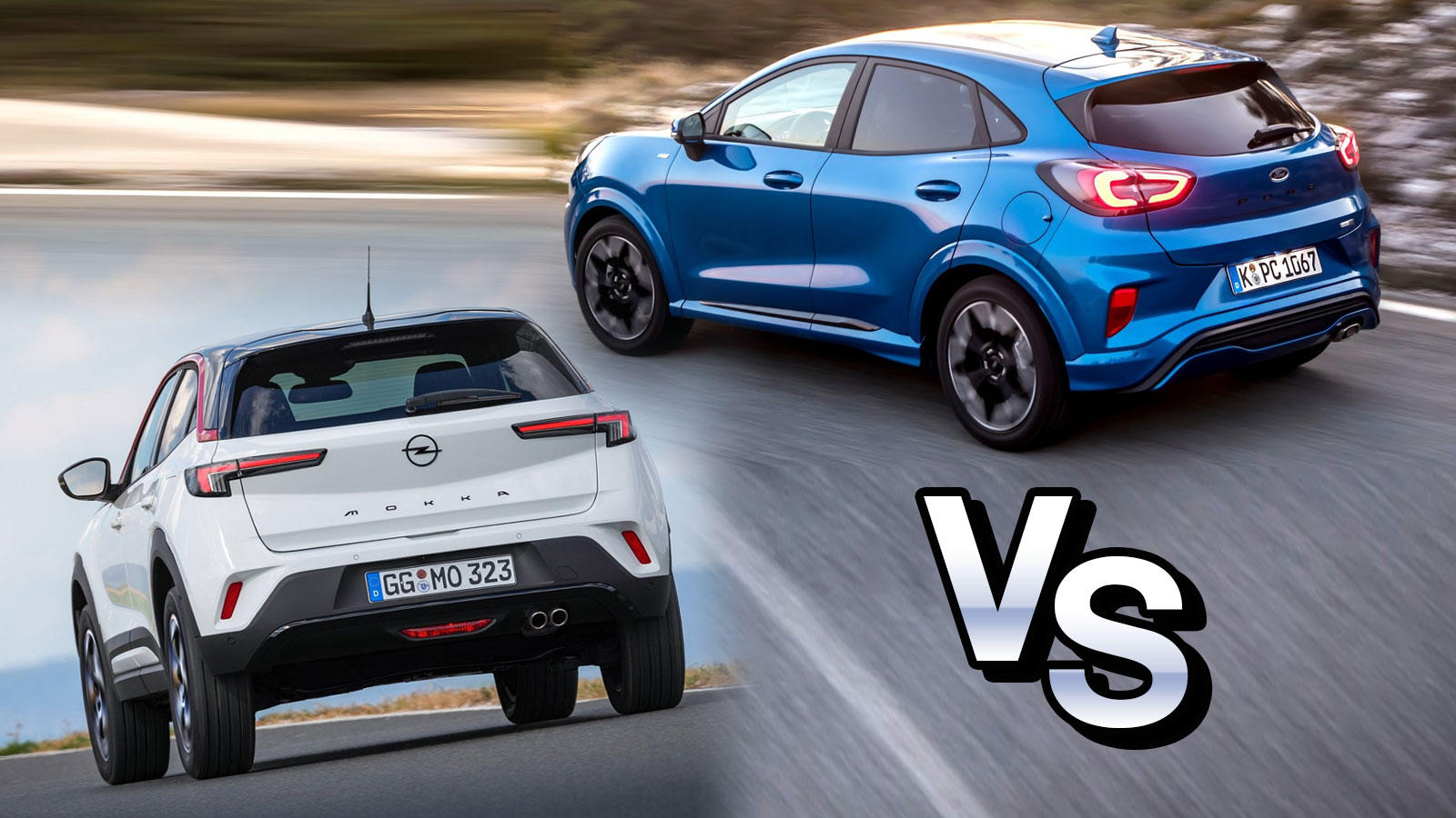 Το Ford Puma προσφέρεται με ένα ήπια υβριδικό σύνολο των 125 ίππων, ενώ το Οpel Mokka έχει το γαλλικό 1,2 turbo μοτέρ, που προσφέρεται με 100 και 130 
