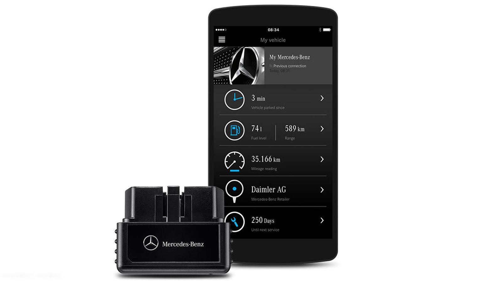 Adapter: Η Mercedes προσφέρει και στους οδηγούς παλαιότερων μοντέλων τη δυνατότητα να ζήσουν την εμπειρία μερικών εκ των ψηφιακών υπηρεσιών μέσω του π