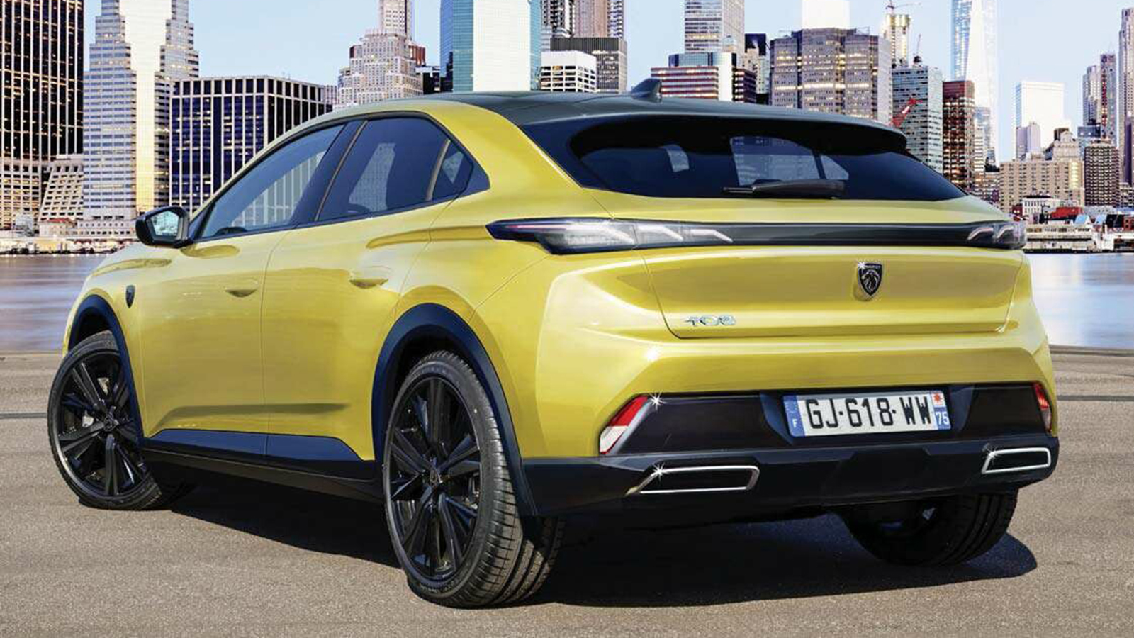 Coupe στιλ στο πίσω μέρος με την έντονα κεκλιμένη οροφή να κλέβει την παράσταση. Οι ψηφιακές εικόνες προέρχονται από ανεξάρτητο σχεδιαστή για λογαριασ