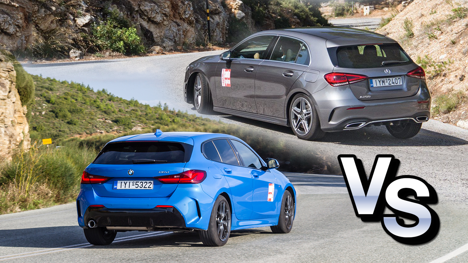 H A-Class διακρίνεται για την πολυτέλεια και την κομψότητα που εκφράζει, ενώ η Σειρά 1 είναι ακριβώς 10 πόντους μικρότερη και στο μάτι δείχνει λιγότερ