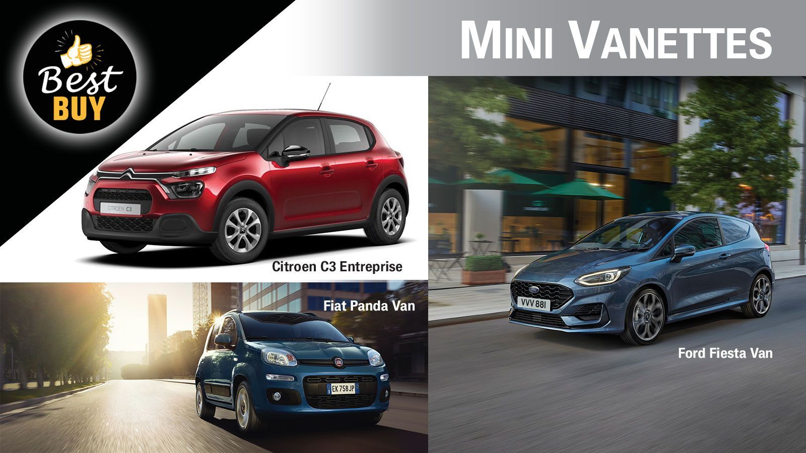 Mini vanettes με 3 διαφορετικά καύσιμα