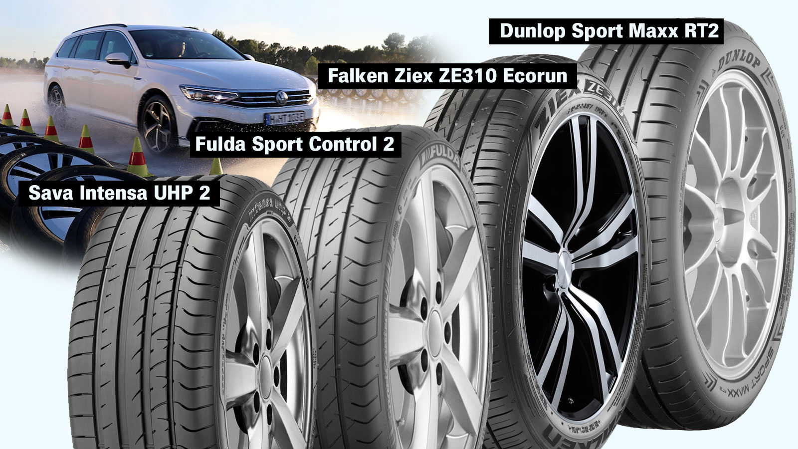Falken, Sava, Dunlop και Fulda αναδείχθηκαν μεταξύ 80 άλλων ελαστικών, λαμβάνοντας θέση μέσα στην πρώτη δεκάδα του Test, με μικρές διαφορές στη βαθμολ