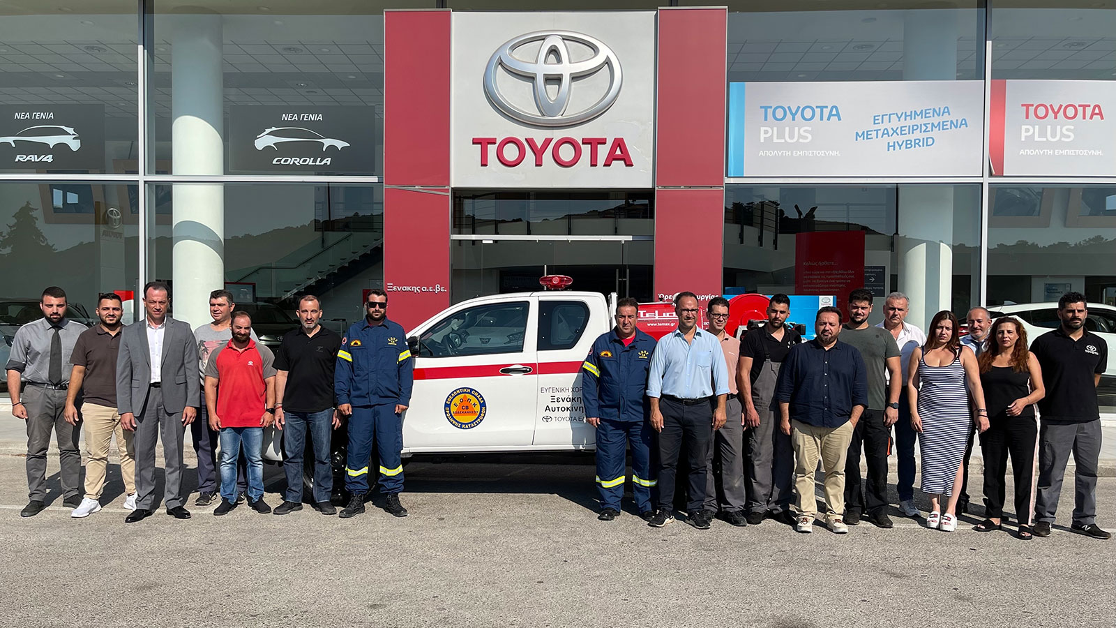 Δωρεά πυροσβεστικού Toyota Hilux στους εθελοντές δασοπυροσβέστες Ρόδου