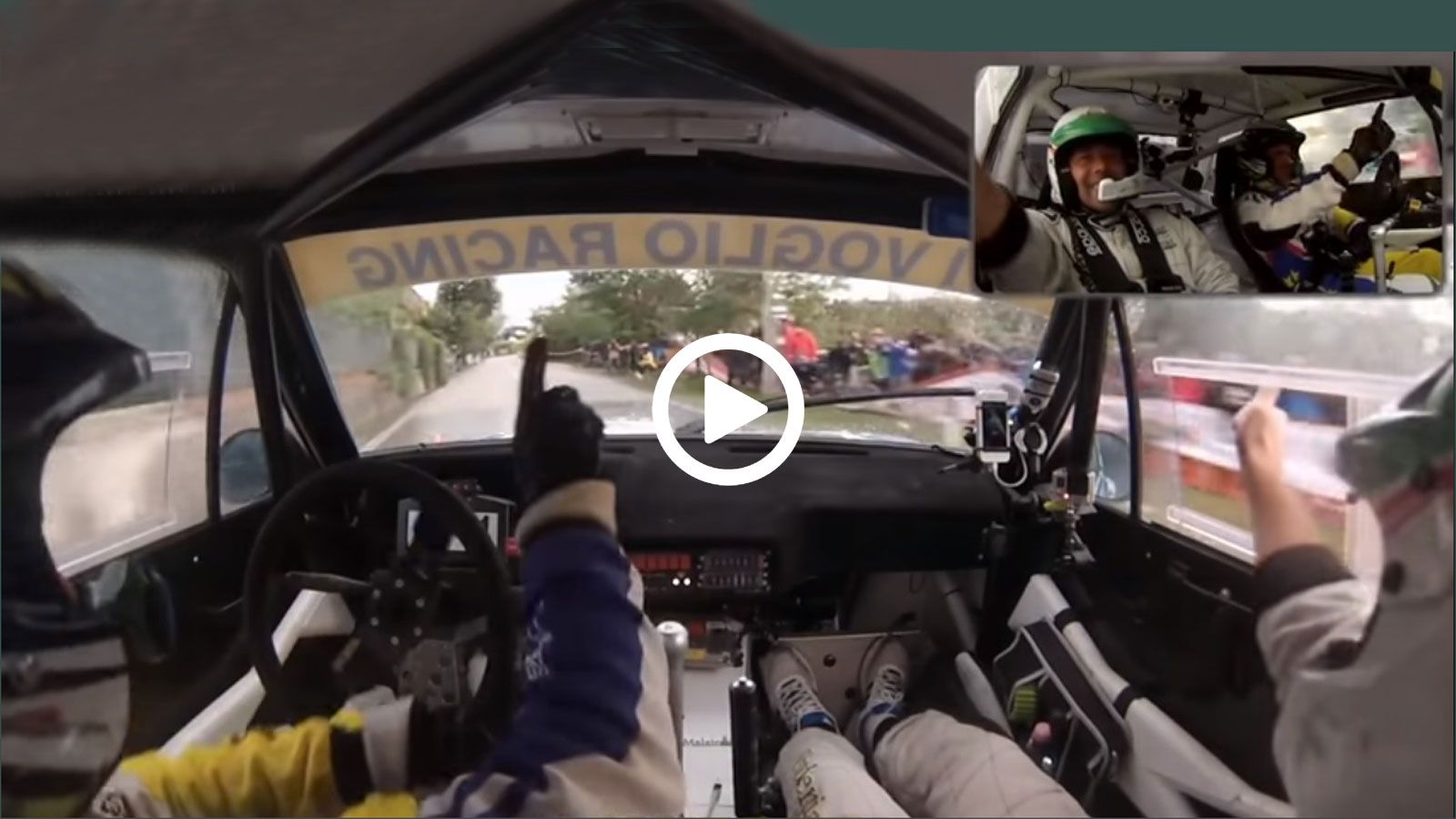Video: Grande χεράς με Fiat 131 Abarth Rally σε βρεγμένο